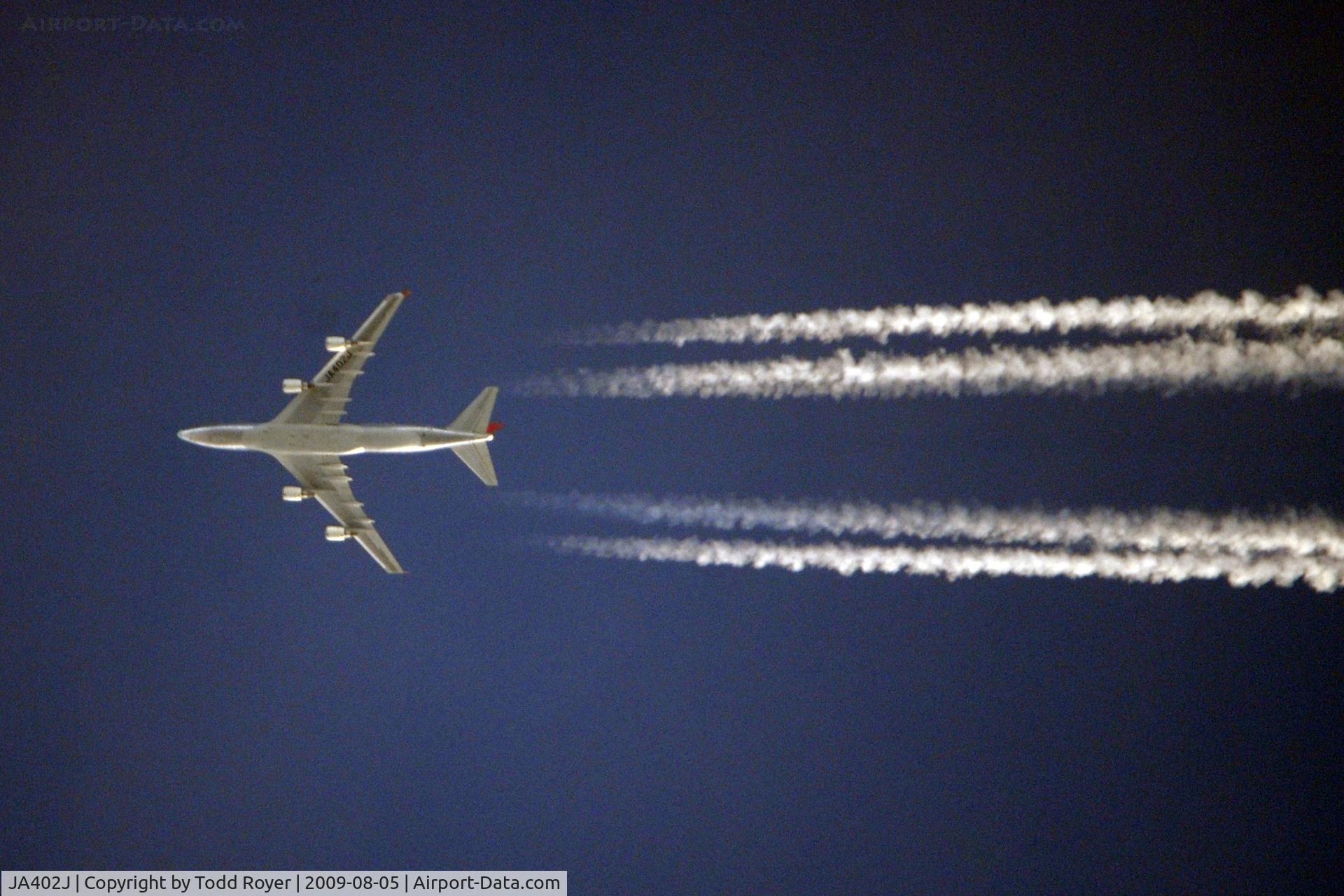 JA402J, 2004 Boeing 747-446F C/N 33749, Over St Cloud Minnesota