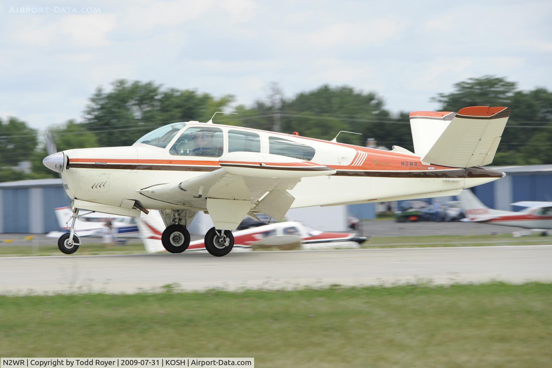 N2WR, 1956 Beech G35 Bonanza C/N D-4832, Landing 27 at OSH