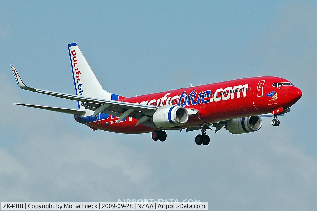 ZK-PBB, 2003 Boeing 737-8FE C/N 33797, At Auckland
