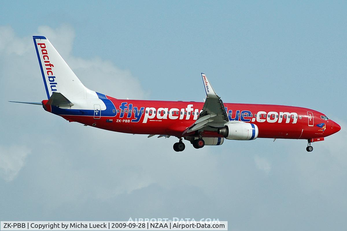ZK-PBB, 2003 Boeing 737-8FE C/N 33797, At Auckland