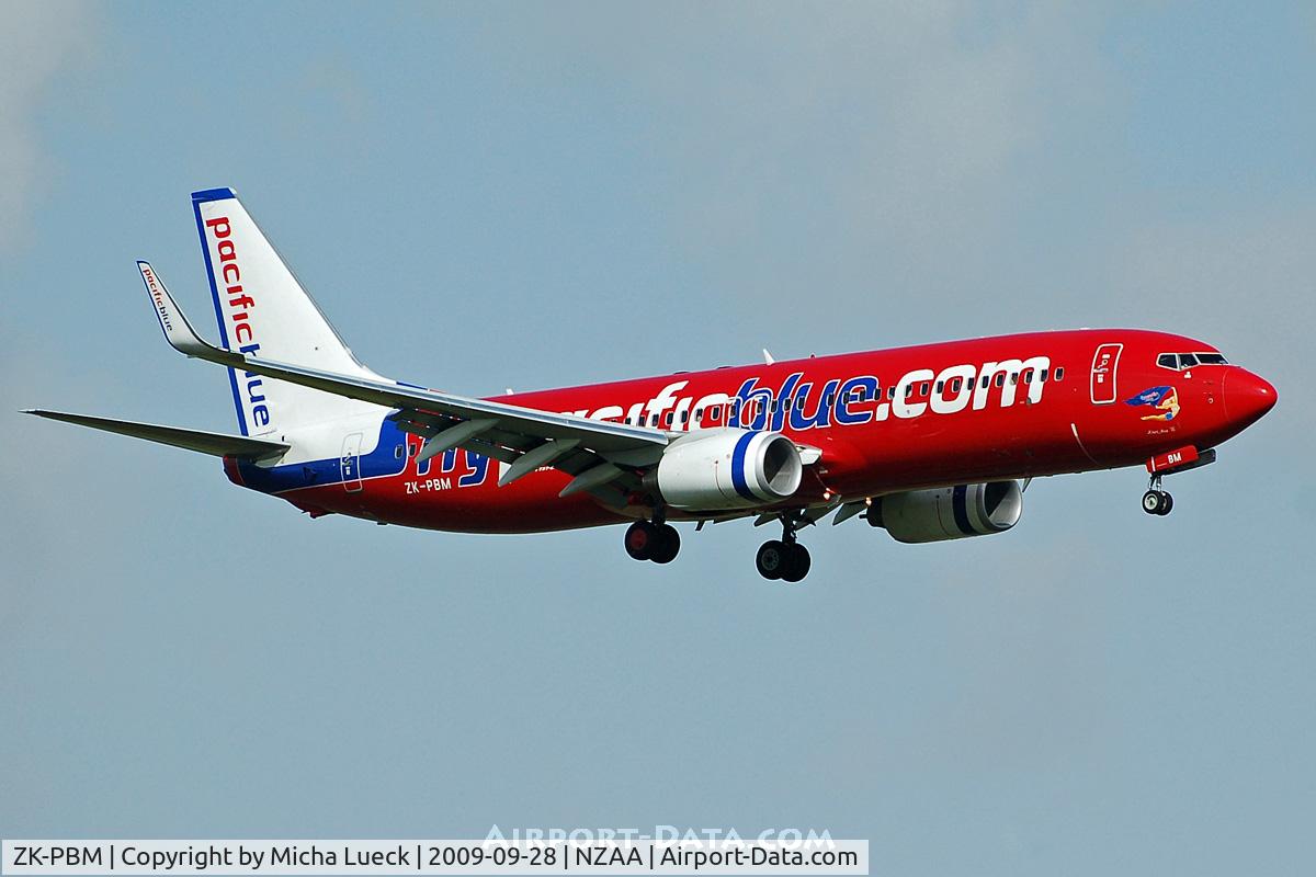 ZK-PBM, 2008 Boeing 737-8FE C/N 36601, At Auckland