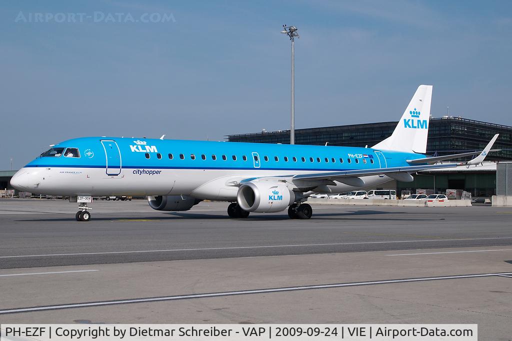 PH-EZF, 2009 Embraer 190LR (ERJ-190-100LR) C/N 19000304, KLM Embraer 190