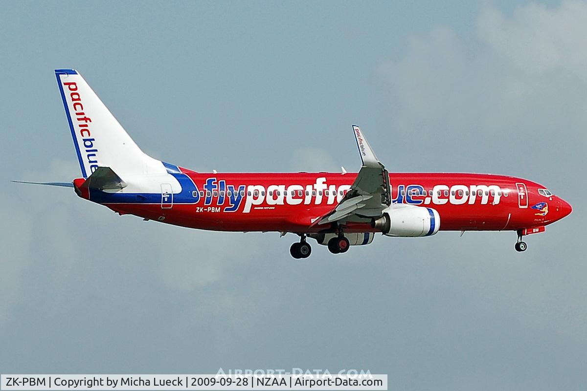ZK-PBM, 2008 Boeing 737-8FE C/N 36601, At Auckland