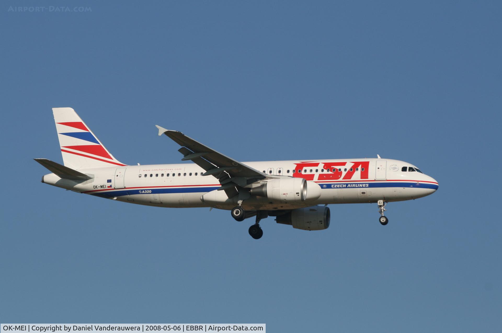 OK-MEI, 2007 Airbus A320-214 C/N 3060, arrival of flight OK630 to rwy 02