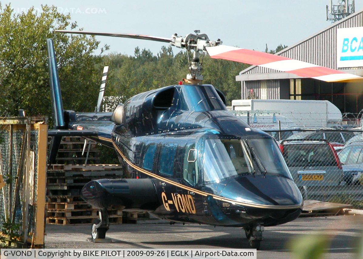 G-VOND, 1980 Bell 222 C/N 47041, VON ESSEN BELL 222 IN THE PREMIAIR COMPOUND