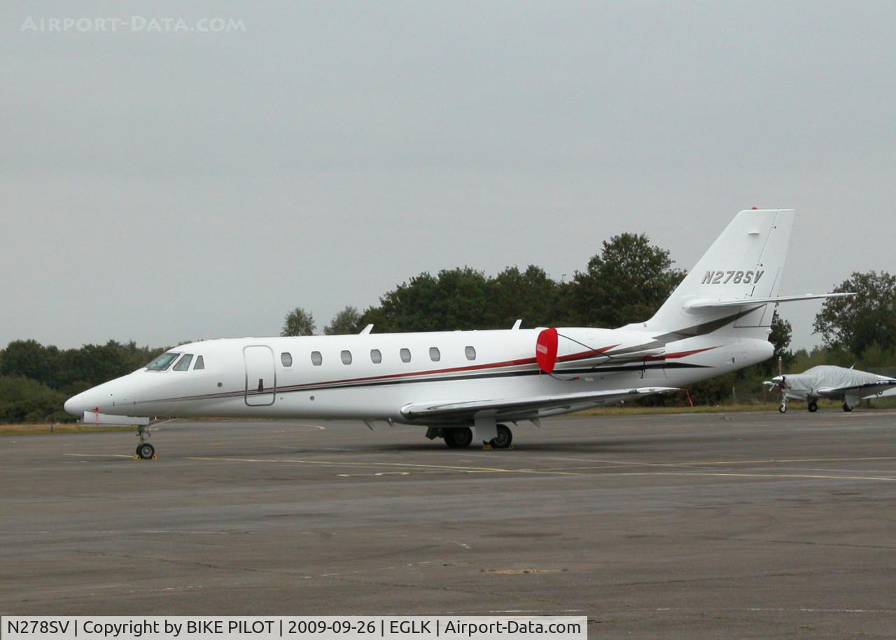 N278SV, 2009 Cessna 680 Citation Sovereign C/N 680-0278, PARKED IN SLOT FOUR