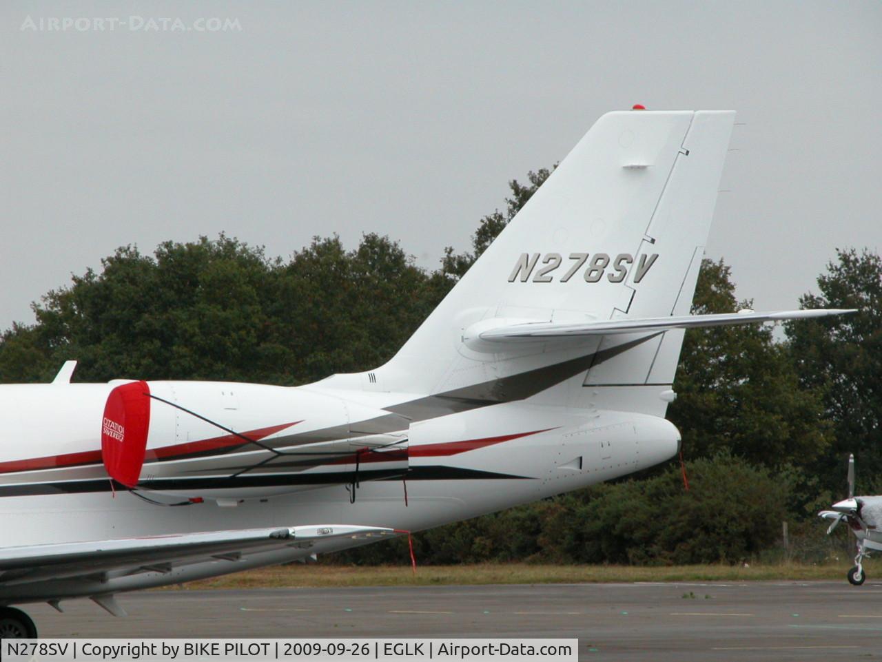 N278SV, 2009 Cessna 680 Citation Sovereign C/N 680-0278, PARKED IN SLOT FOUR