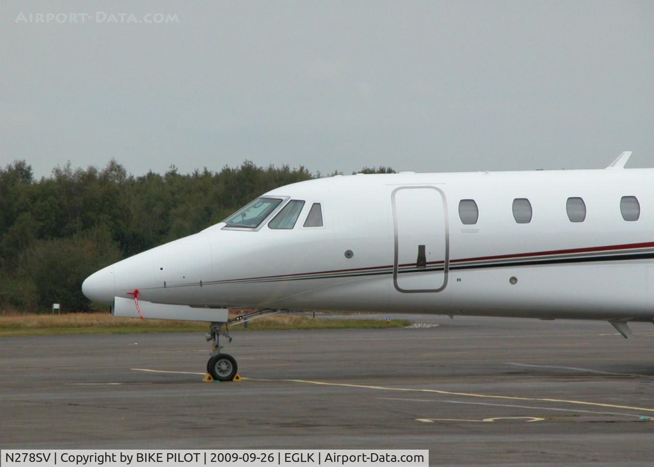 N278SV, 2009 Cessna 680 Citation Sovereign C/N 680-0278, PARKED IN SLOT FOUR