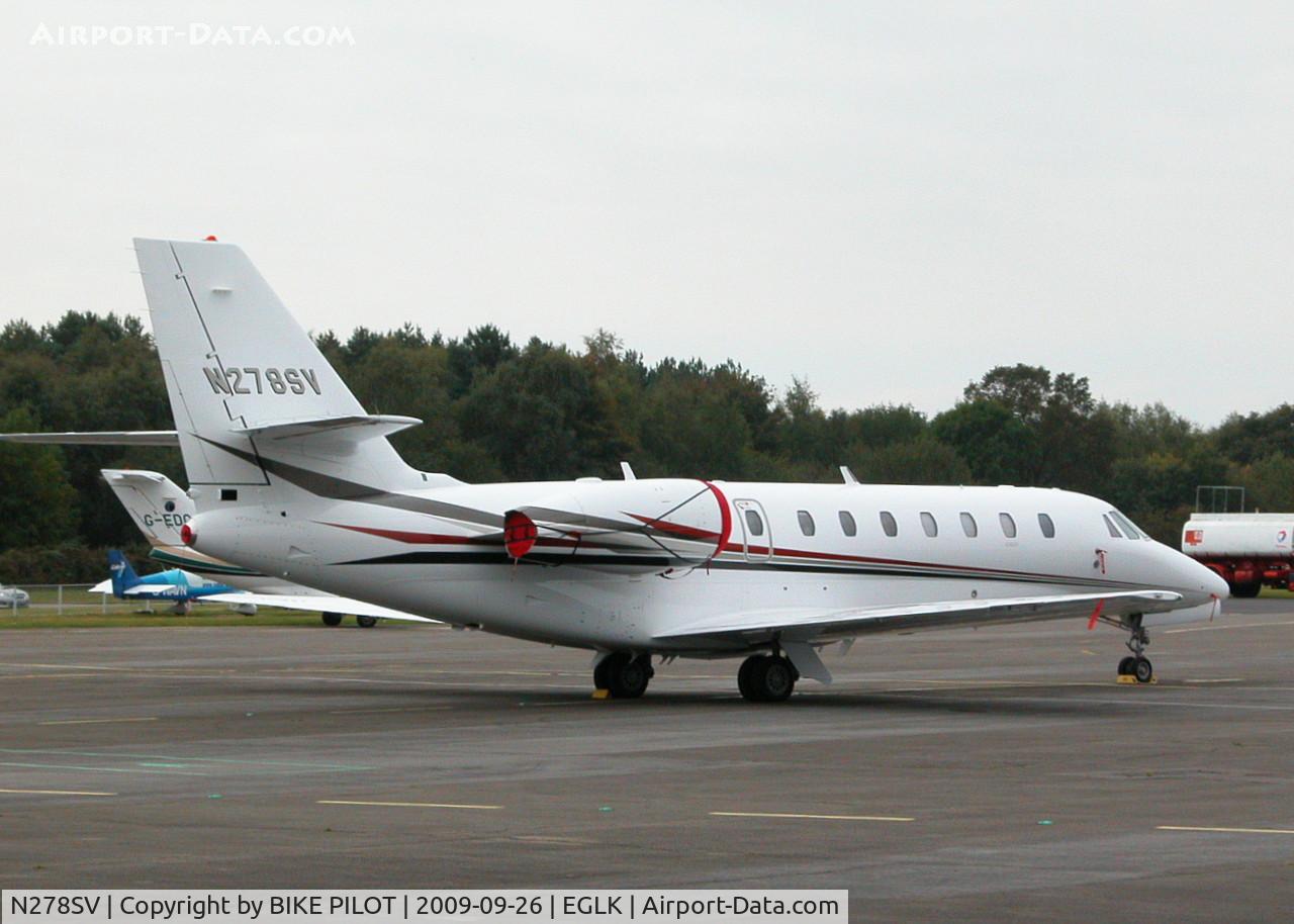N278SV, 2009 Cessna 680 Citation Sovereign C/N 680-0278, PARKED IN SLOT FOUR