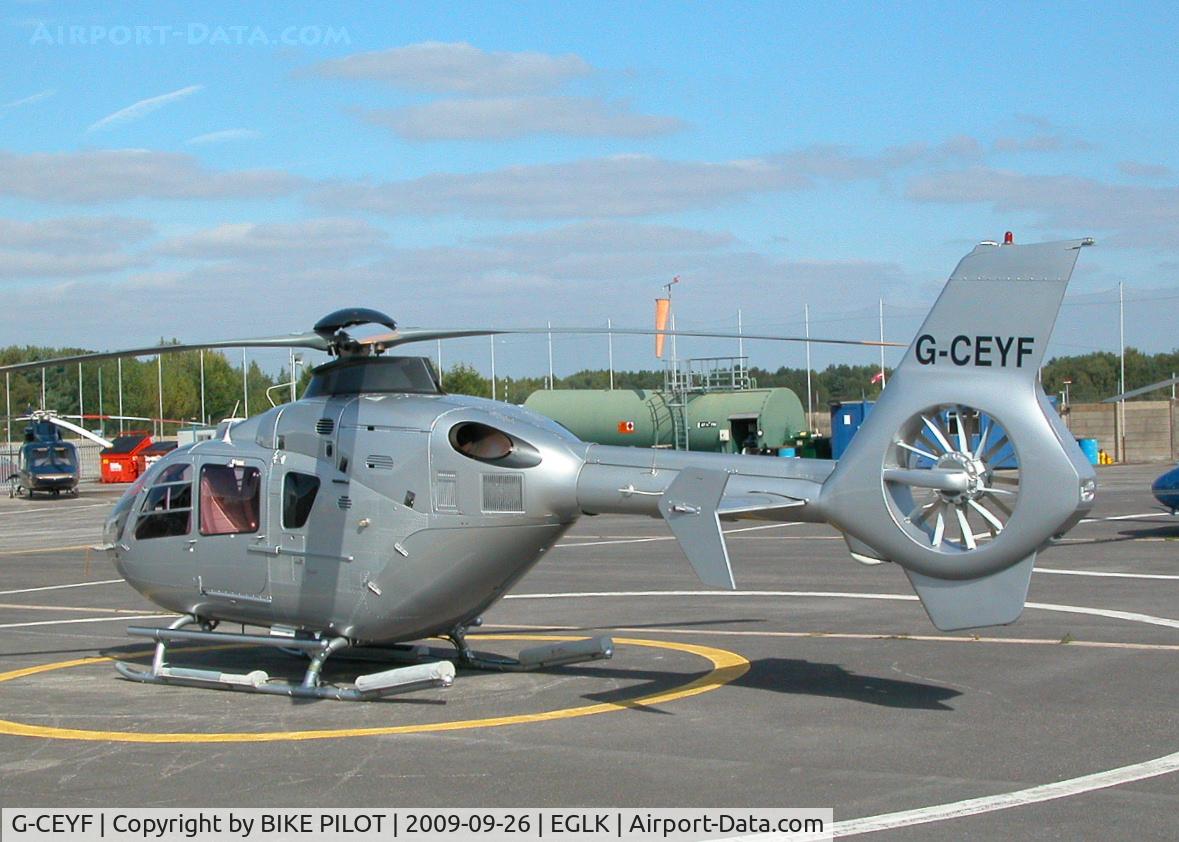 G-CEYF, 1999 Eurocopter EC-135T-1 C/N 0115, EC-135 IN THE PREMIAIR COMPOUND, PREV REG. P4-XTC, G-HARP