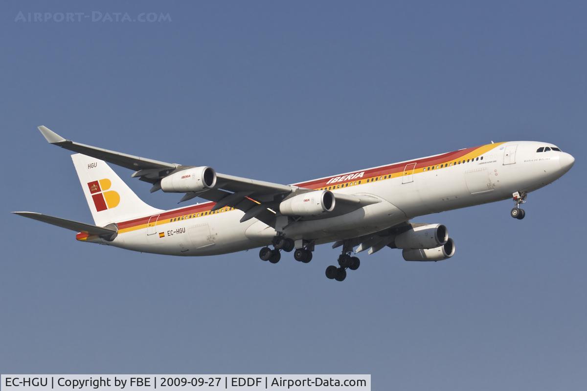 EC-HGU, 2000 Airbus A340-313X C/N 318, short final at EDDF