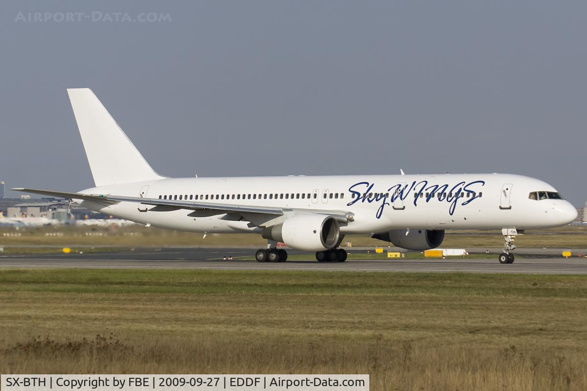 SX-BTH, 1993 Boeing 757-29J C/N 27204, Sky Wings B757-29J departing EDDF