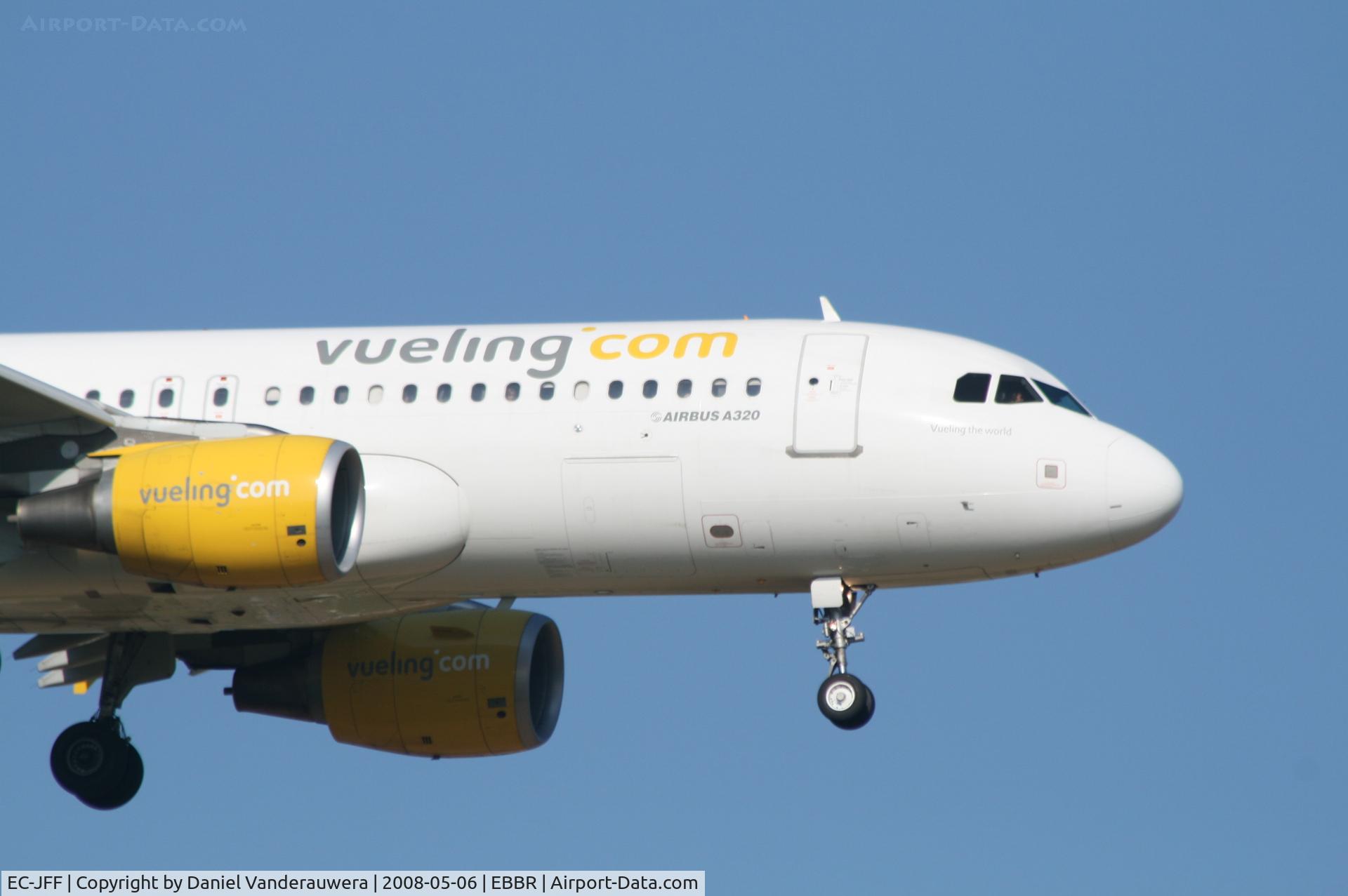 EC-JFF, 2005 Airbus A320-214 C/N 2388, flight VY8728 is descending to rwy 02