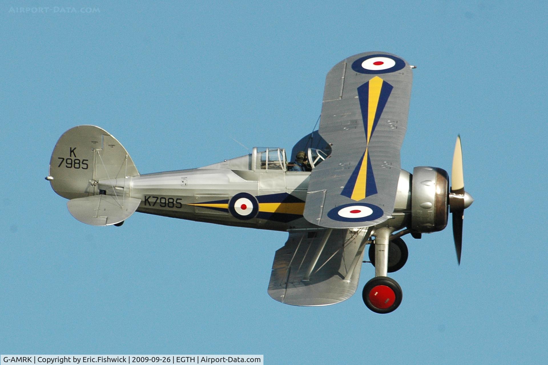 G-AMRK, 1937 Gloster Gladiator Mk1 C/N [L8032], 42. K7985 at Shuttleworth Collection Evening Air Display Sep 2009