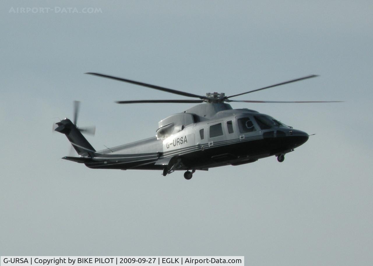 G-URSA, 2007 Sikorsky S-76C C/N 760699, CLIMBING OUT FROM RWY 07 AND ABOUT TO TURN NORTH FOR HENLEY, PREV. REG. G-URSS
