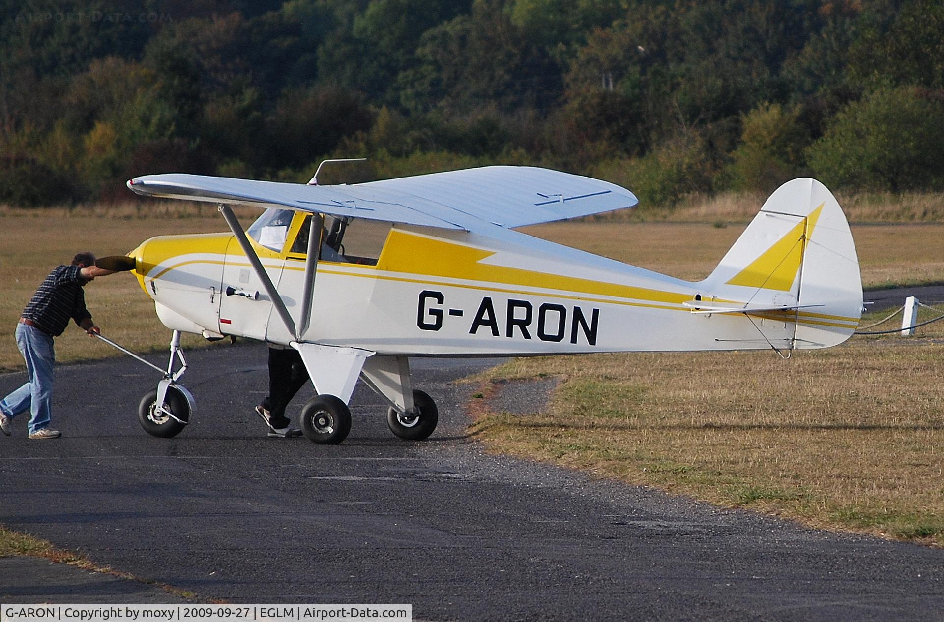 G-ARON, 1961 Piper PA-22-108 Colt Colt C/N 22-8822, Back to the hangar