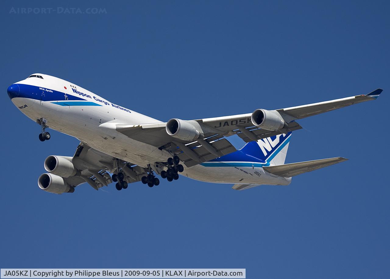 JA05KZ, 2007 Boeing 747-4KZF (SCD) C/N 36132/1394, Big Asian freighter on short final rwy 24R.
