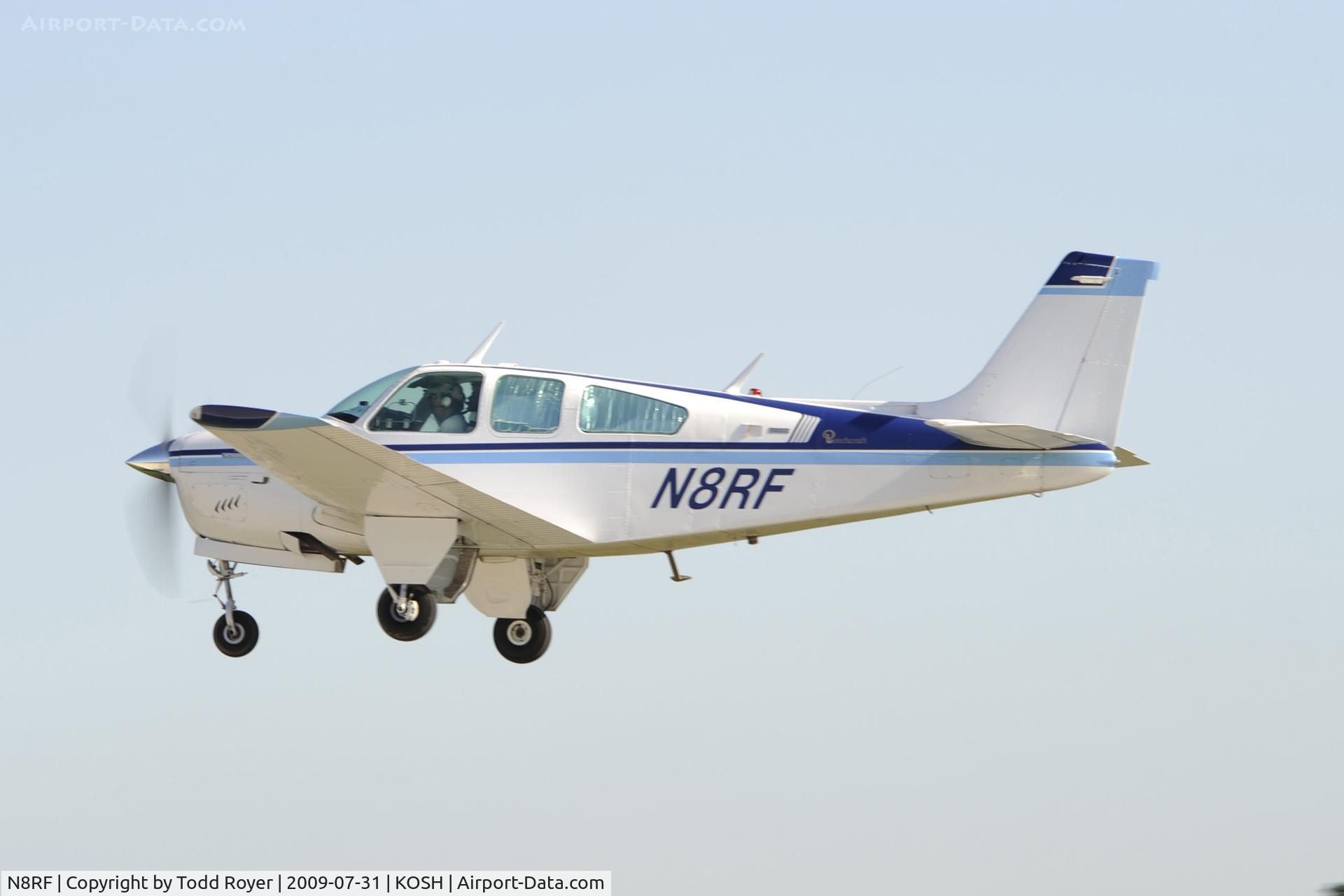 N8RF, 1972 Beech F33A Bonanza C/N CE-366, Departing OSH on 27