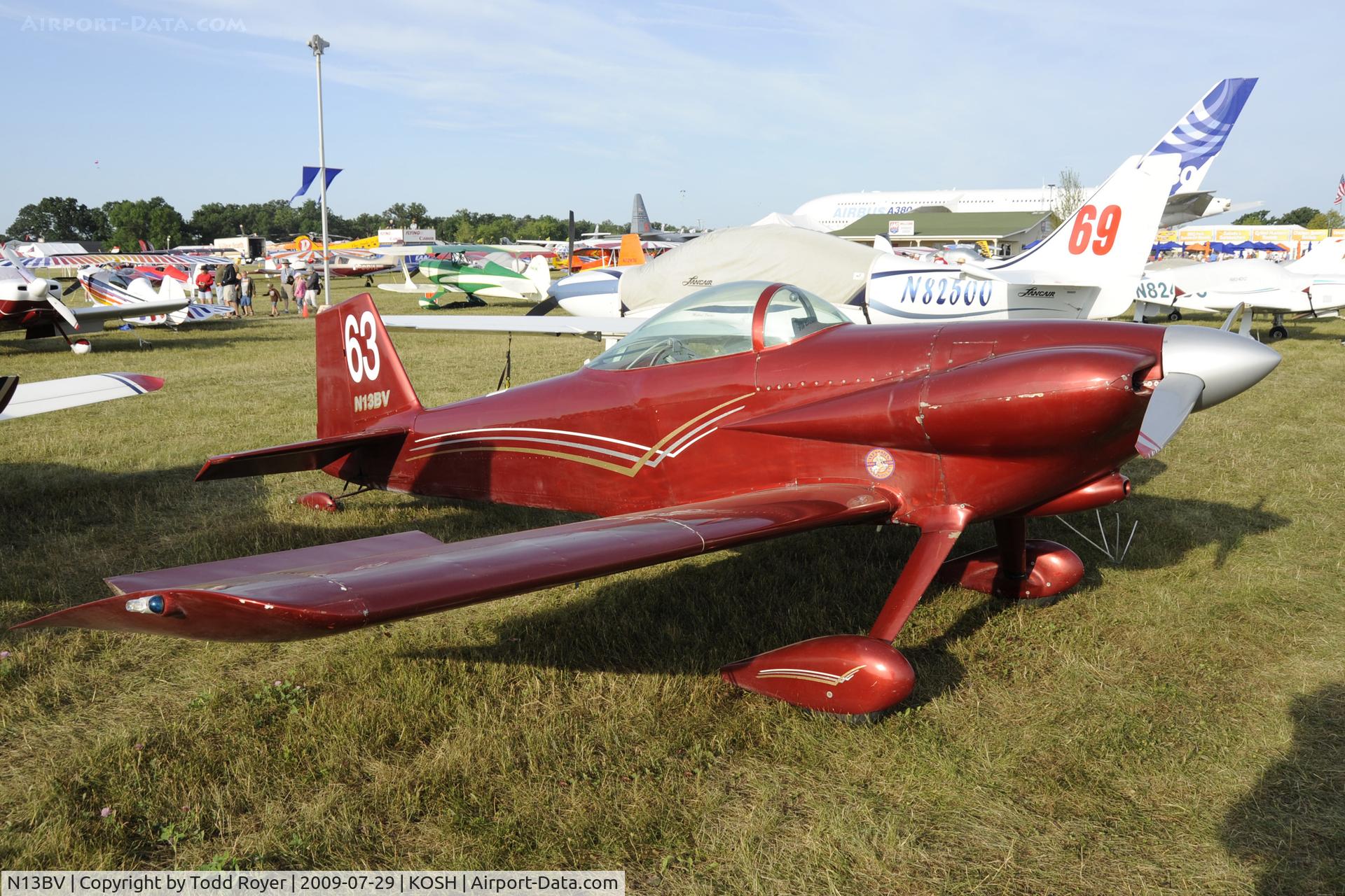 N13BV, 2003 Vans RV-3 C/N 10013, Oshkosh EAA Fly-in 2009