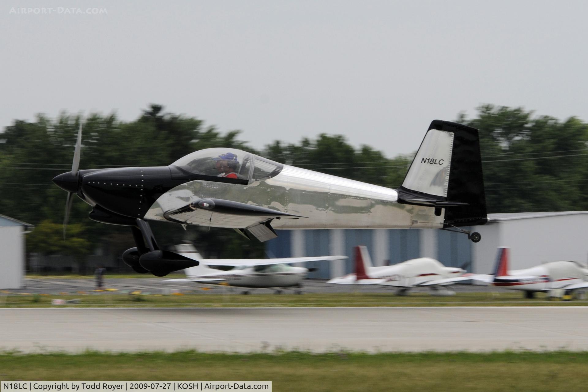 N18LC, 2009 Van's RV-7 C/N BC002, Departing OSH on 27