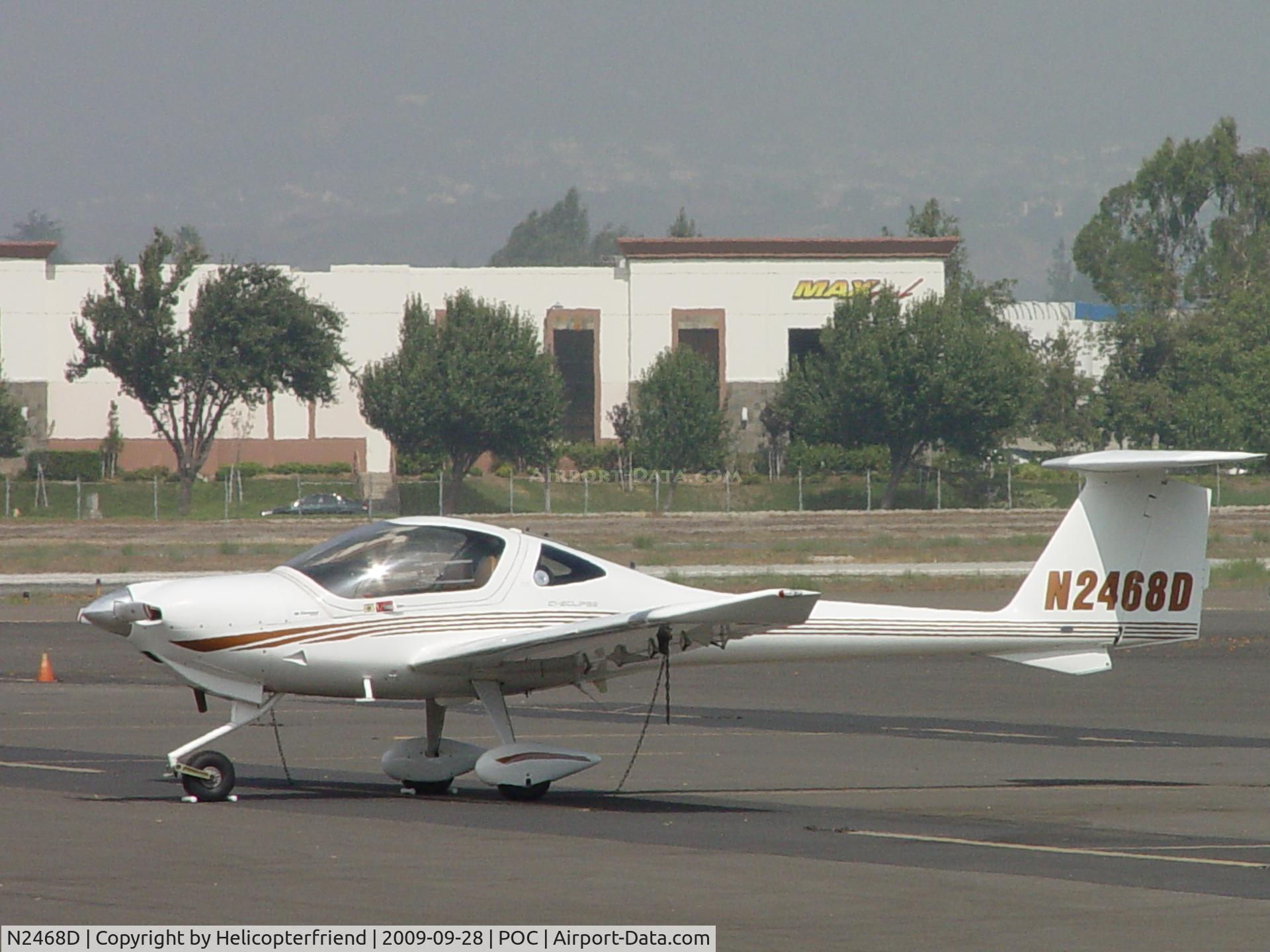 N2468D, 2005 Diamond DA-20C-1 Eclipse C/N C0315, Tied down in Transient Parking Brackett Field