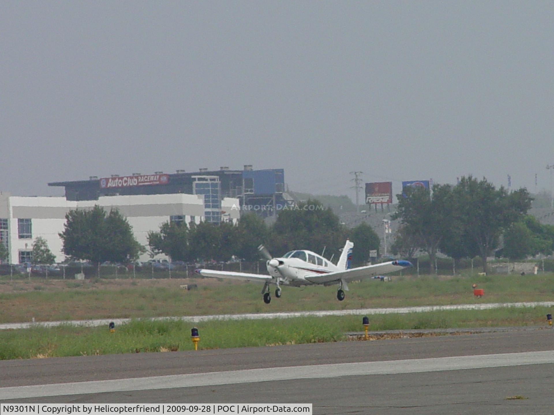 N9301N, 1969 Piper PA-28R-200 Arrow C/N 28R-35001, Touching down on 26L