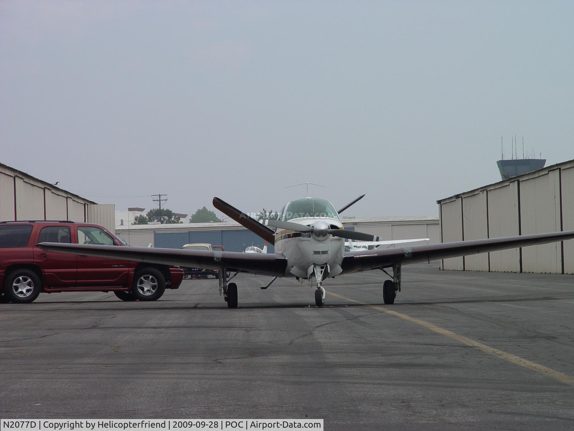 N2077D, 1953 Beech D35 C/N D-3429, Moved out of hanger for clean up