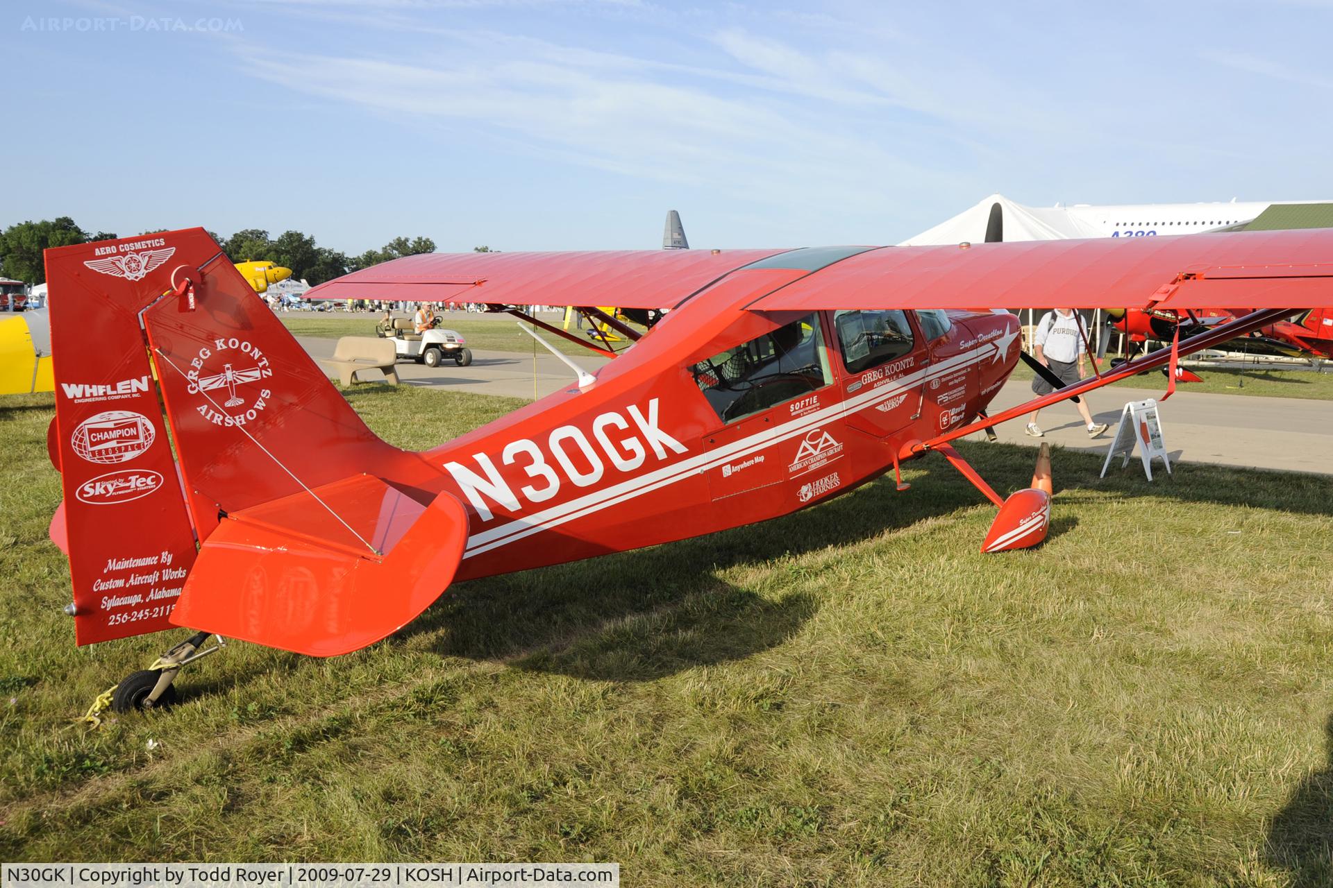 N30GK, 2008 American Champion 8KCAB Decathlon C/N 10622008, Oshkosh EAA Fly-in 2009