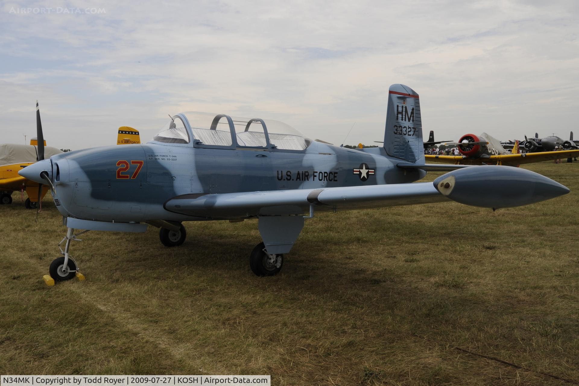 N34MK, 1953 Beech A45 C/N G-88, Oshkosh EAA Fly-in 2009