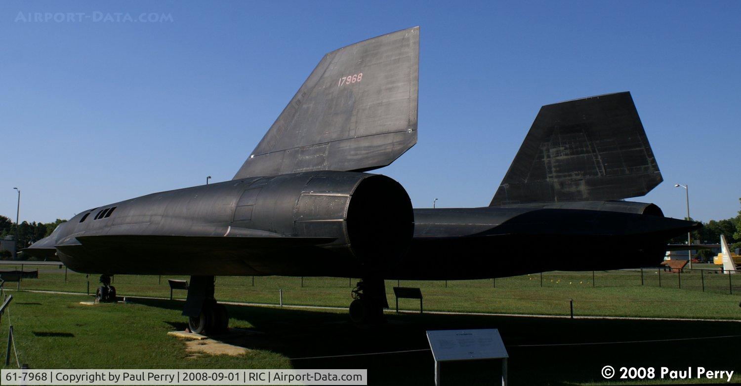 61-7968, 1966 Lockheed SR-71A Blackbird C/N 2019, Once the most secretive plane, now a museum showpiece.  And no less impressive for it.