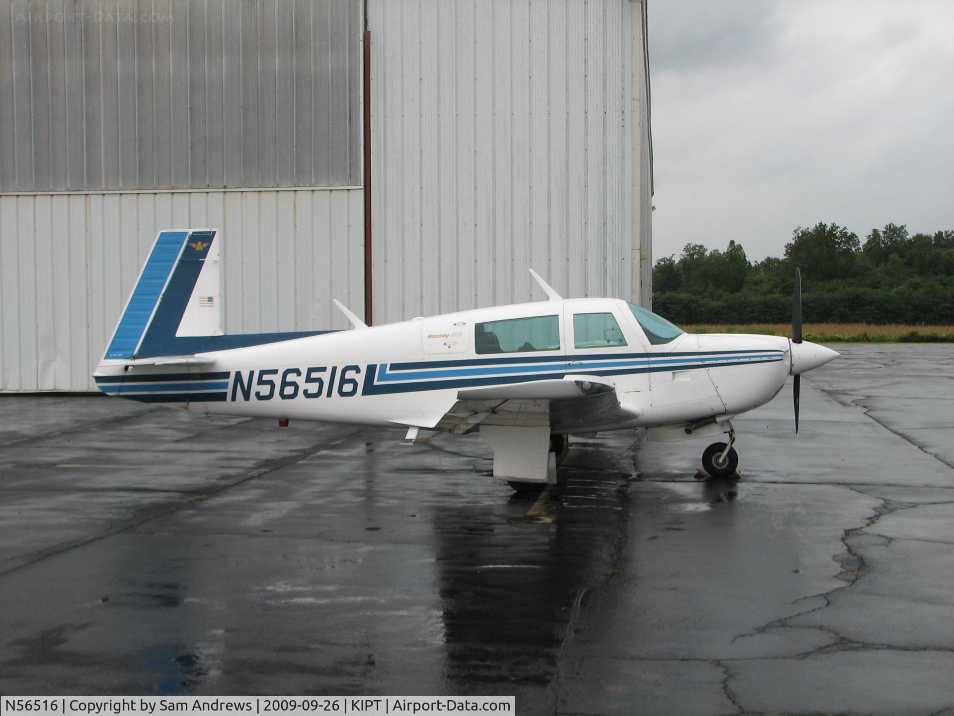 N56516, 1983 Mooney M20J 201 C/N 24-1385, Sitting on the ramp over the weeekend.