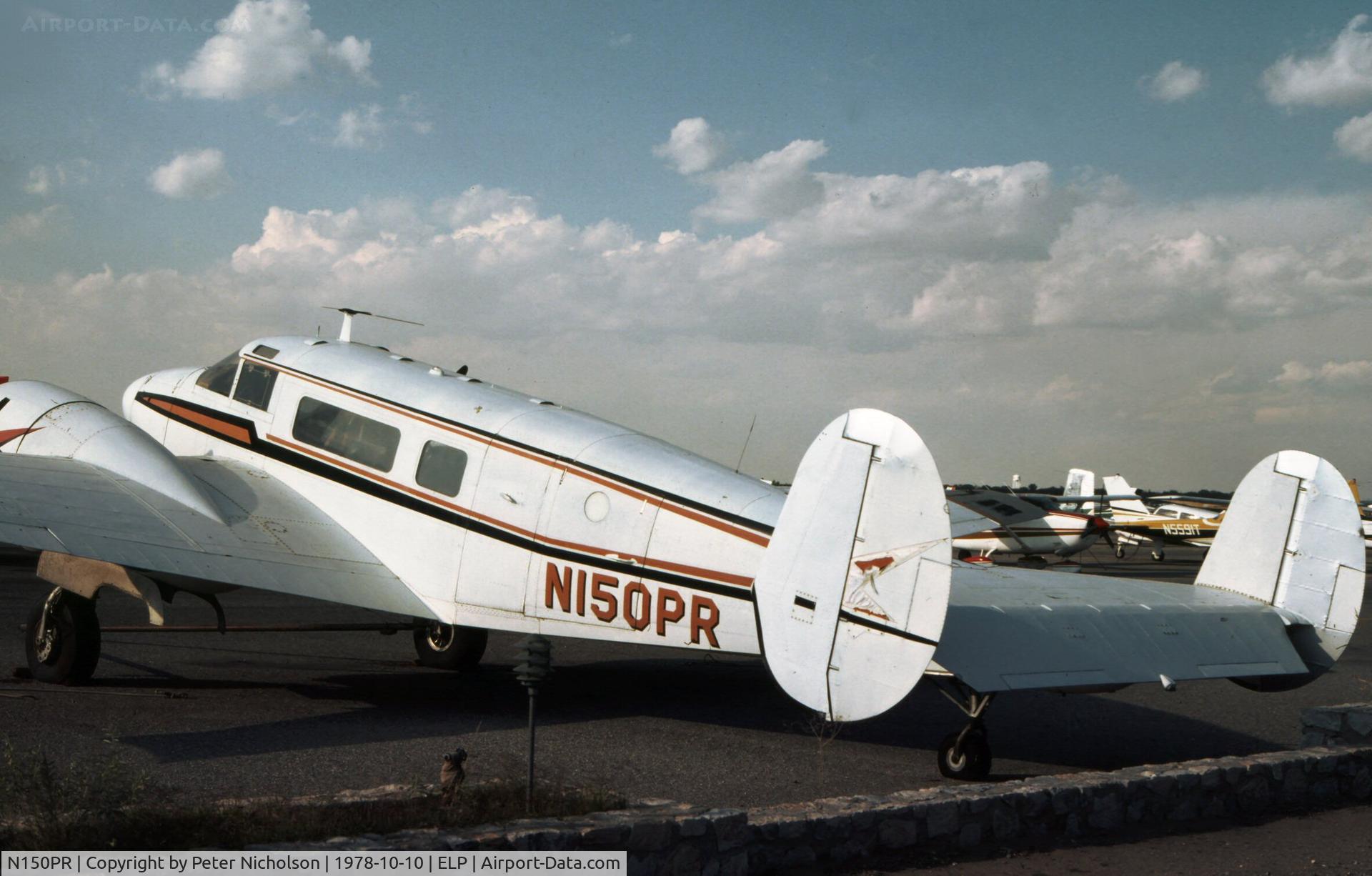 N150PR, 1951 Beech C-45G Expeditor C/N AF-382, Beech C-45G seen at El Paso in October 1978.