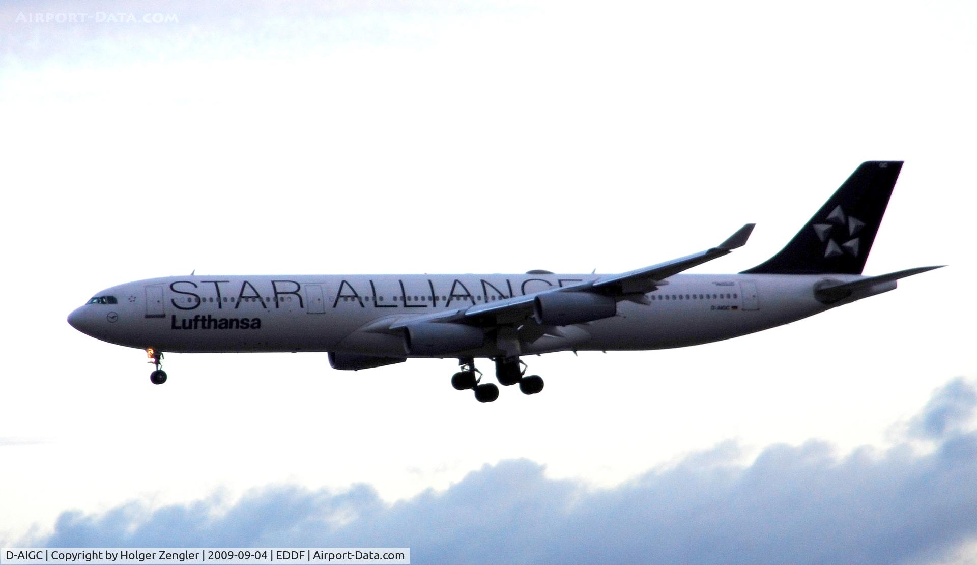 D-AIGC, 1993 Airbus A340-311 C/N 027, At the end of a long distance ride through the night