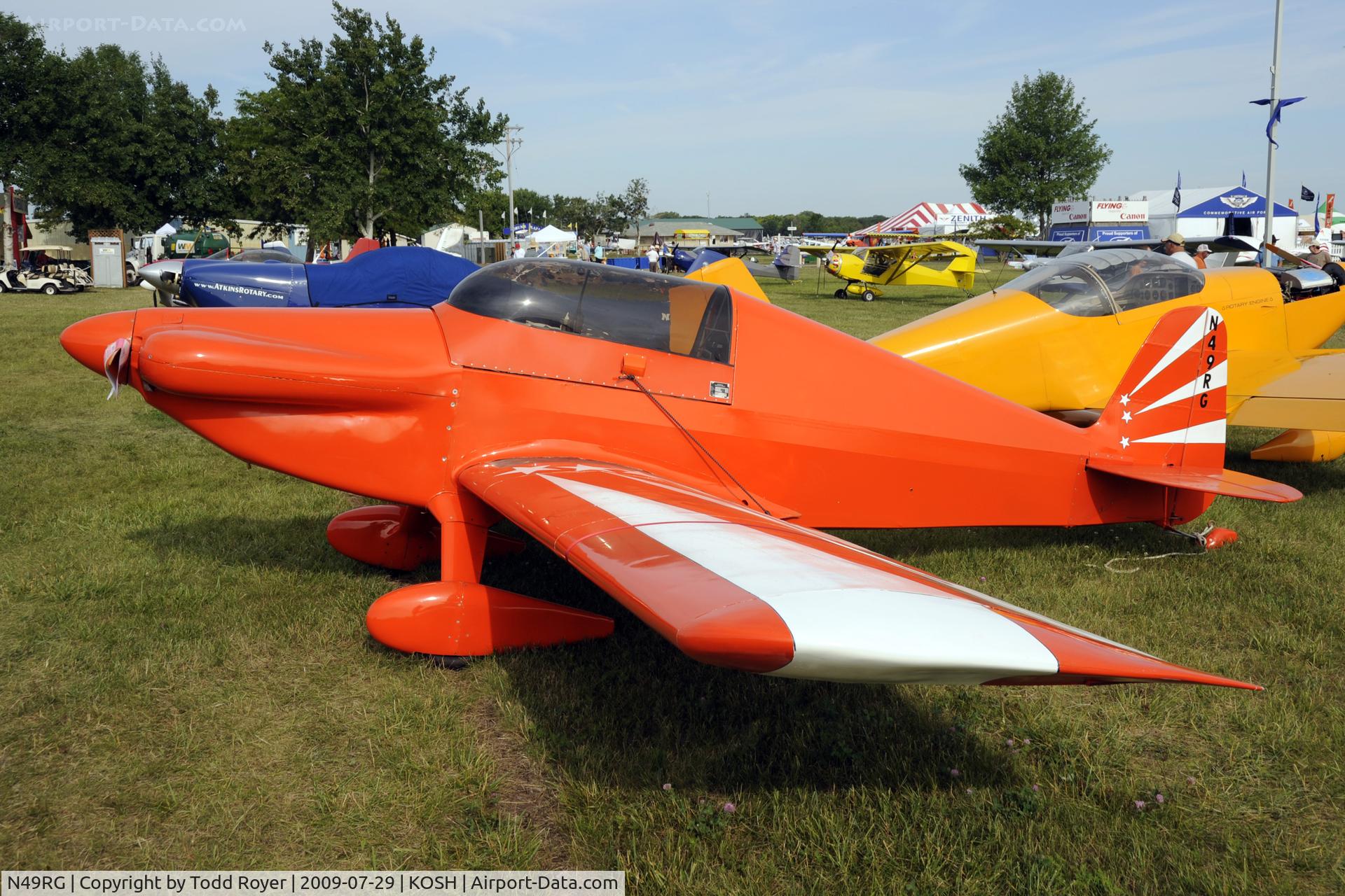 N49RG, 1998 Monnett Sonerai II C/N 398, Oshkosh EAA Fly-in 2009