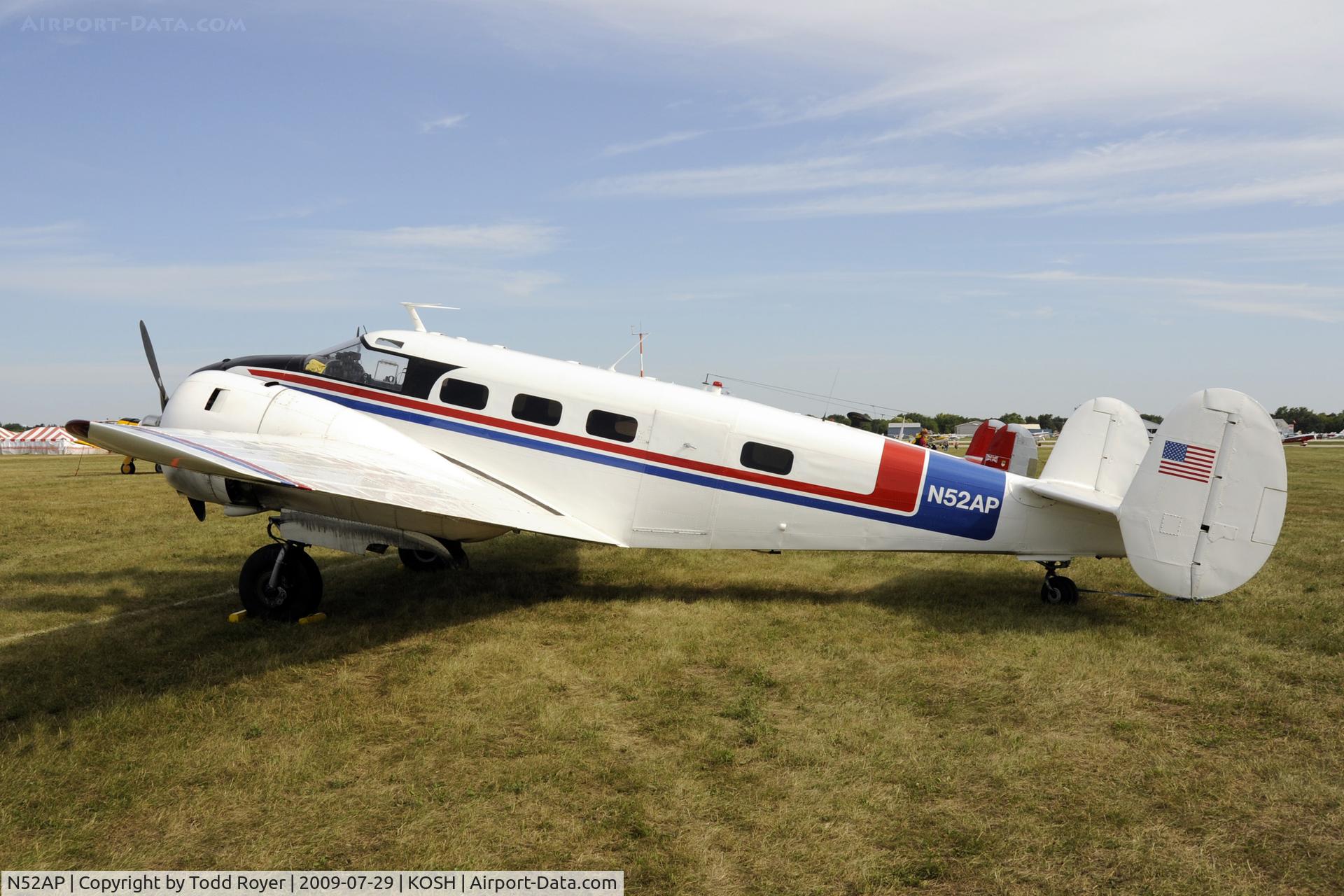 N52AP, 1948 Beech D18S C/N A-475, Oshkosh EAA Fly-in 2009