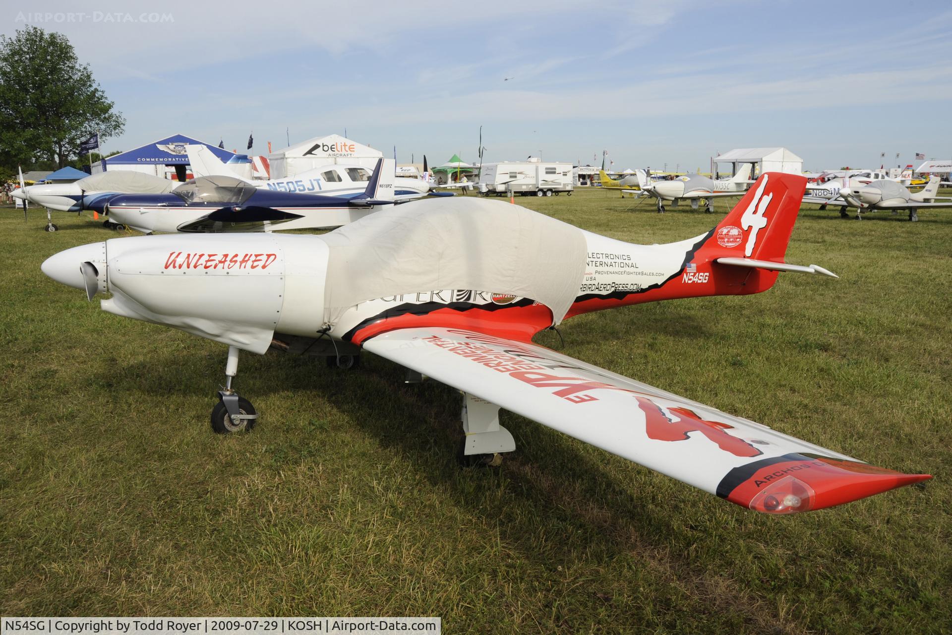 N54SG, 1995 Lancair 360 C/N 080275, Oshkosh EAA Fly-in 2009