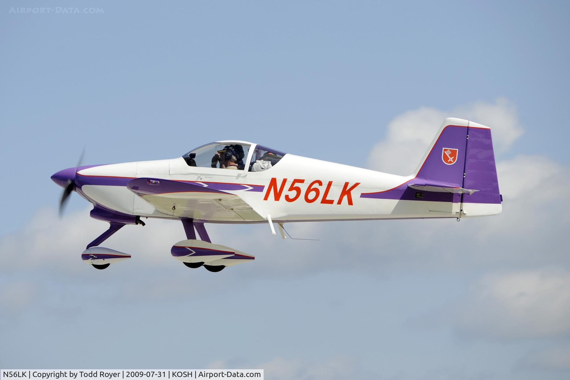 N56LK, 2001 Vans RV-6A C/N 123, Departing OSH on 27