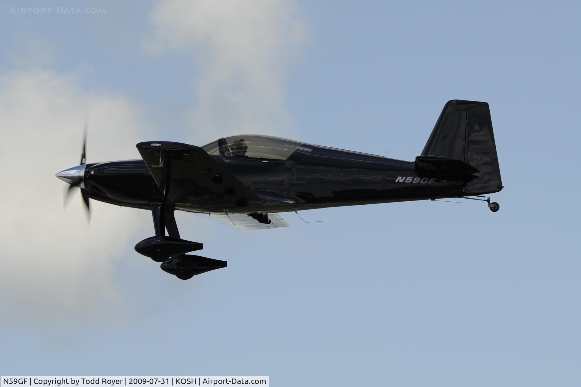 N59GF, Team Rocket F1 EVO Rocket C/N 136, Departing OSH on 27