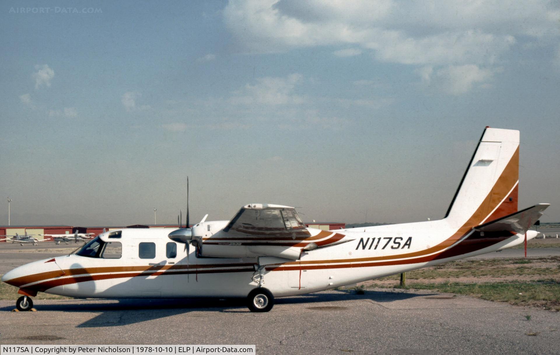 N117SA, 1977 Aero Commander 690B C/N 11446, Aero Commander 690B seen at El Paso in October 1978.