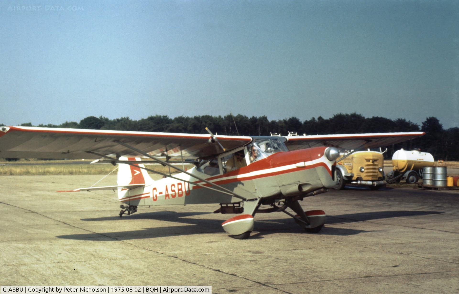 G-ASBU, 1962 Beagle A-61 Terrier 2 C/N B.613, This Beagle Terrier was seen at Biggin Hill in the Summer of 1975.
