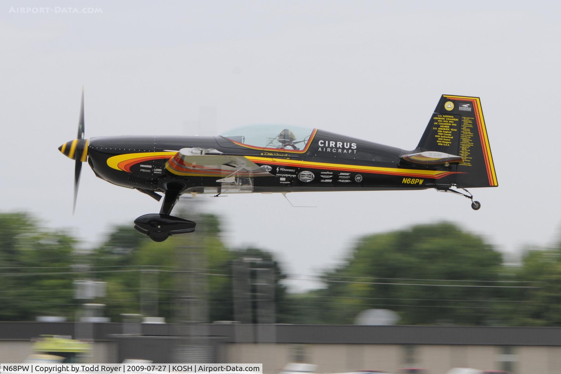 N68PW, Extra EA-300S C/N 030, Departing OSH on 27