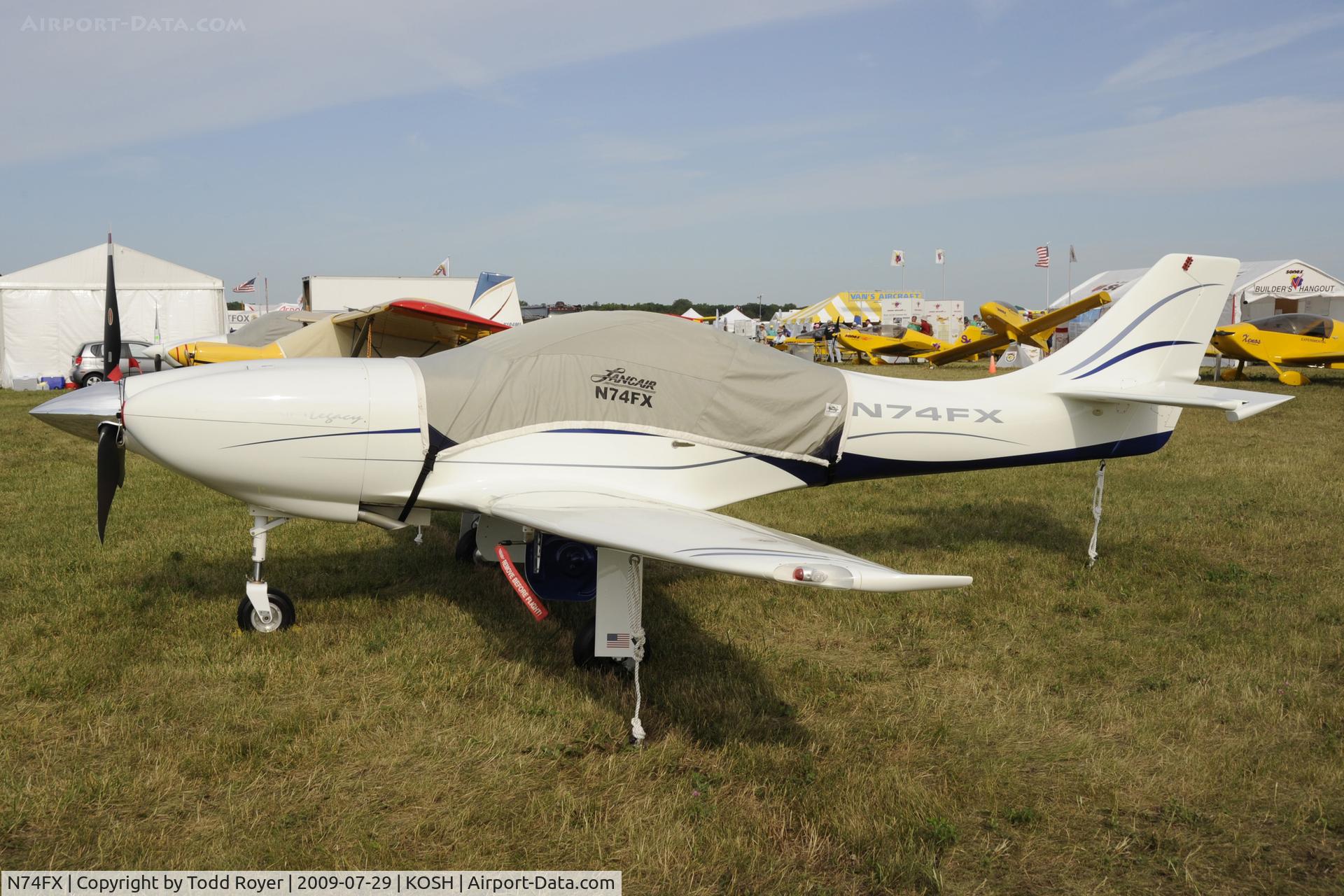 N74FX, 2007 Lancair Legacy C/N L2K-283, Oshkosh EAA Fly-in 2009