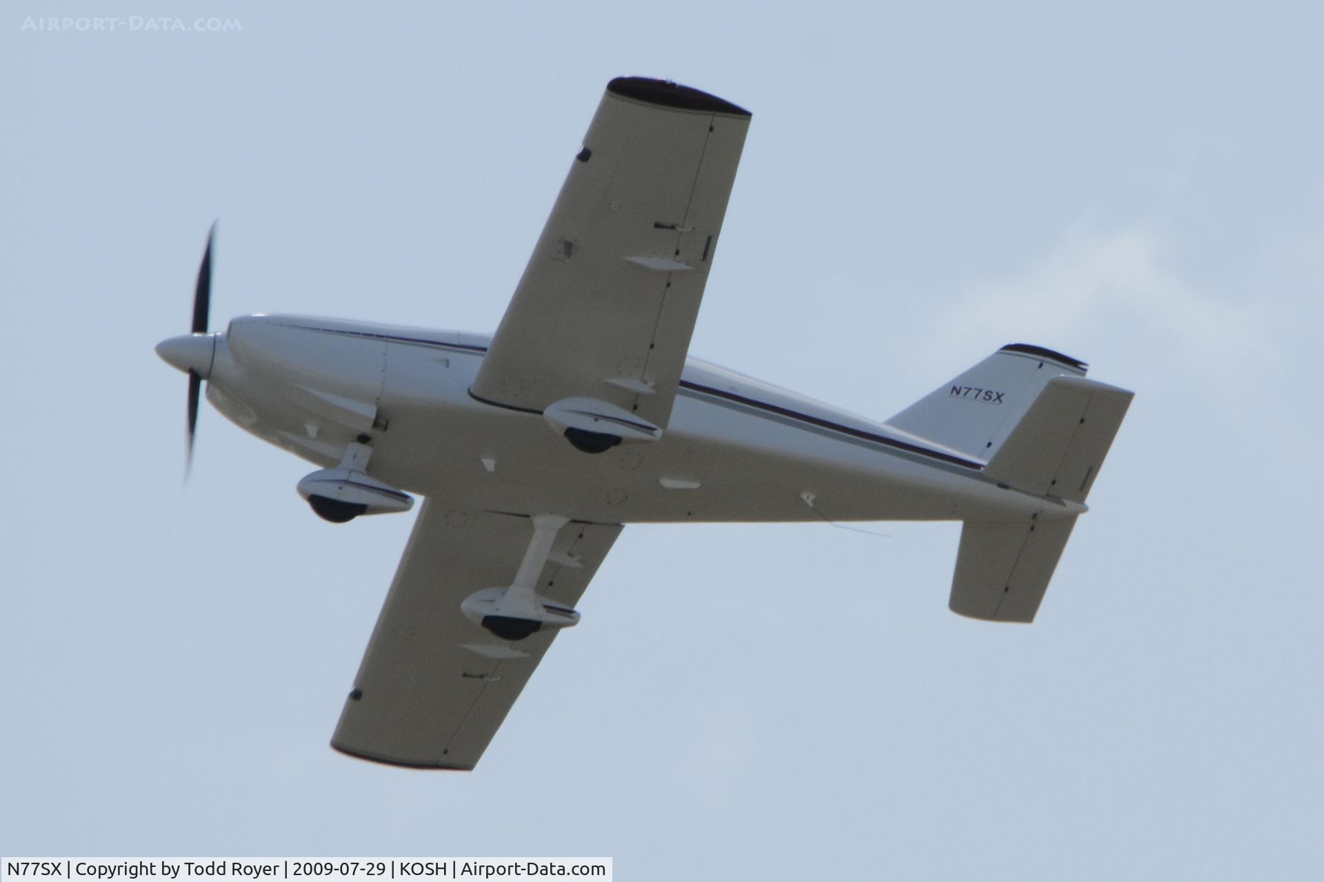 N77SX, 2002 Rans S-16 Shekari C/N 0900025, Departing OSH on 36