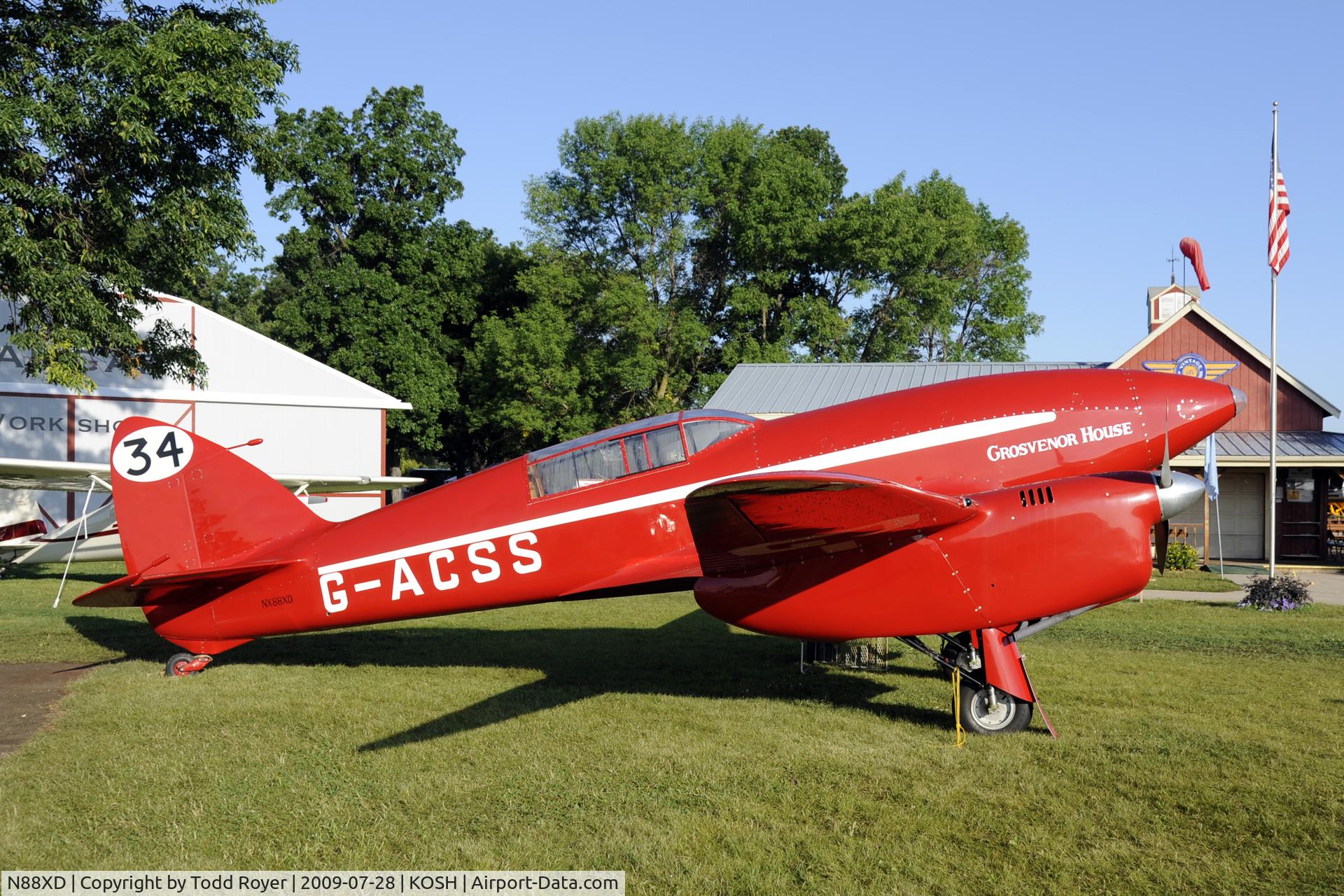 N88XD, 1993 De Havilland DH-88 Comet Replica C/N T-7, Oshkosh EAA Fly-in 2009