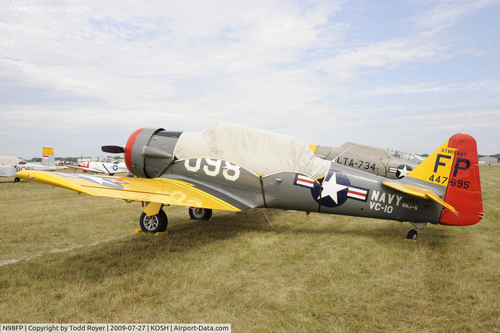 N98FP, 1944 North American AT-6G Texan C/N 7695, Oshkosh EAA Fly-in 2009