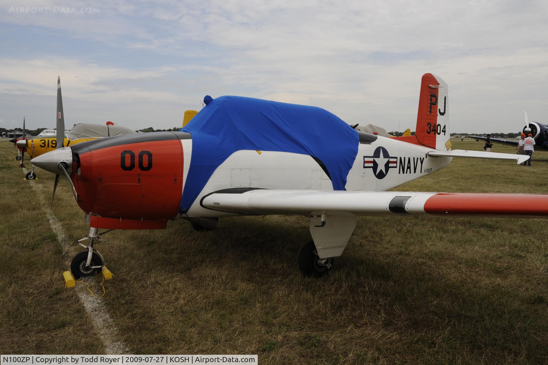 N100ZP, 1955 Beech D-45 (T-34B) Mentor C/N BG-4, Oshkosh EAA Fly-in 2009