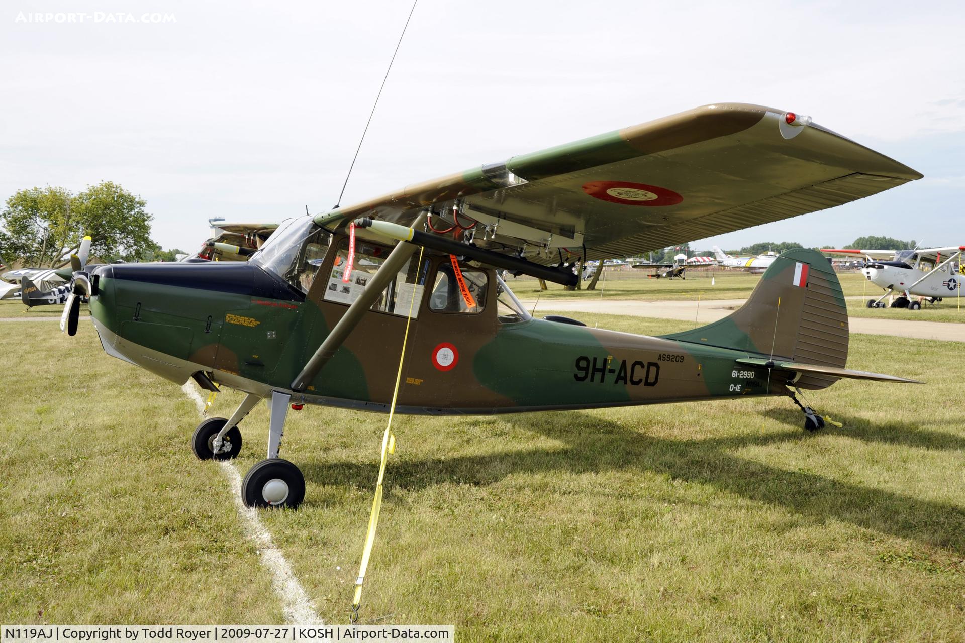 N119AJ, 1963 Cessna O-1E Bird Dog C/N 305M-0038, Oshkosh EAA Fly-in 2009