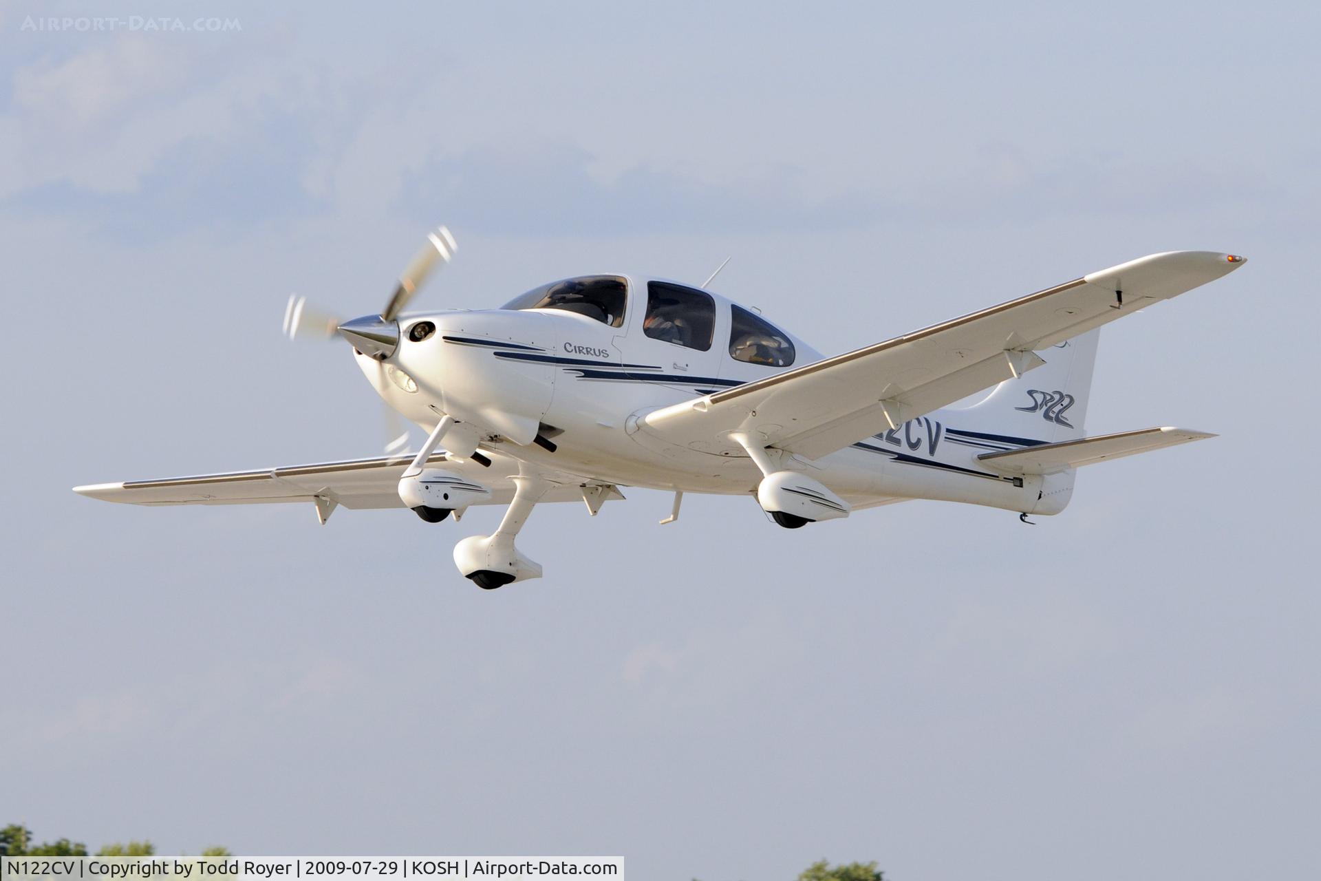 N122CV, 2003 Cirrus SR22 C/N 0450, Departing OSH on 27