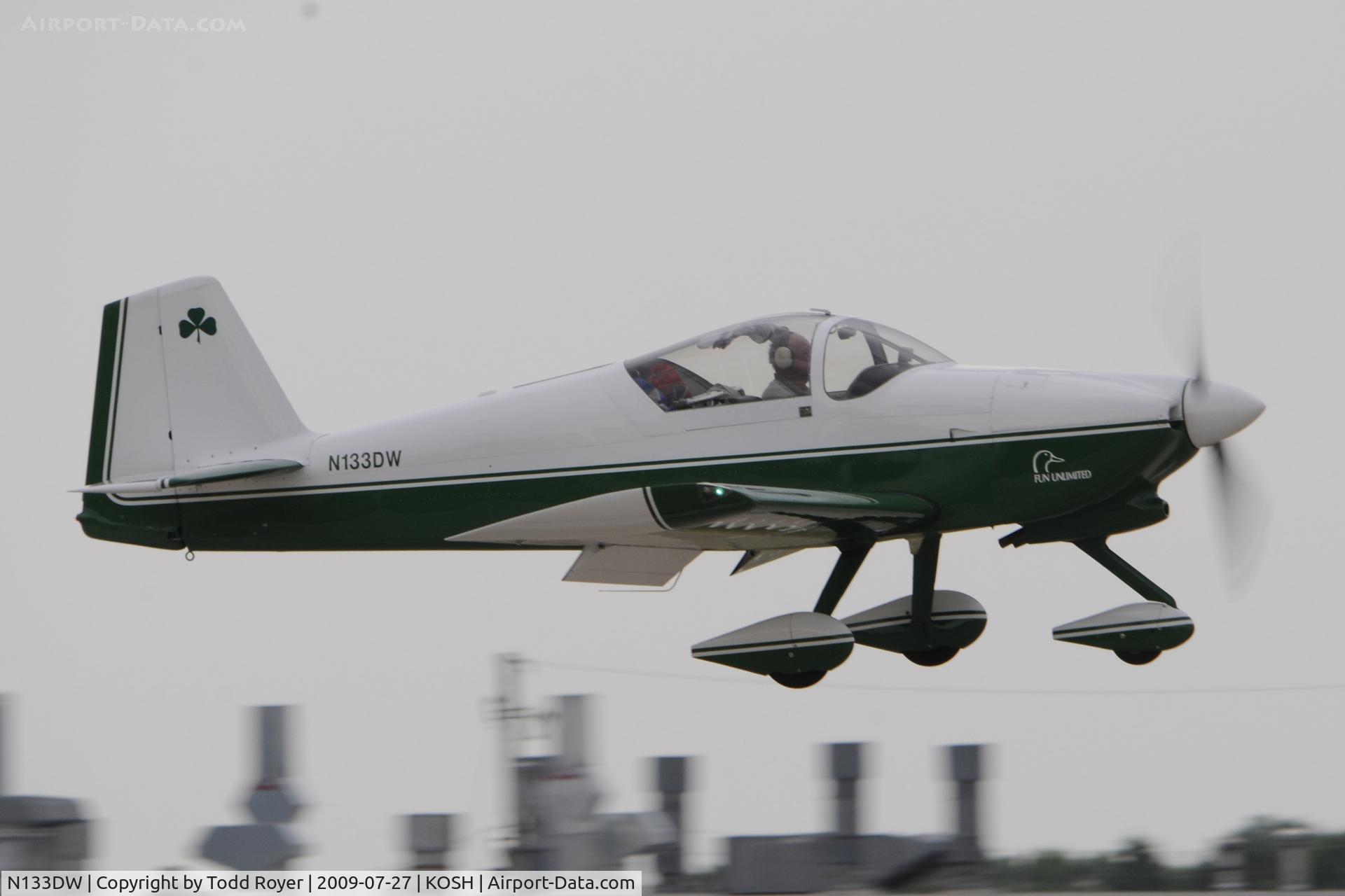 N133DW, 1997 Vans RV-6A C/N 22012, Departing OSH on 18