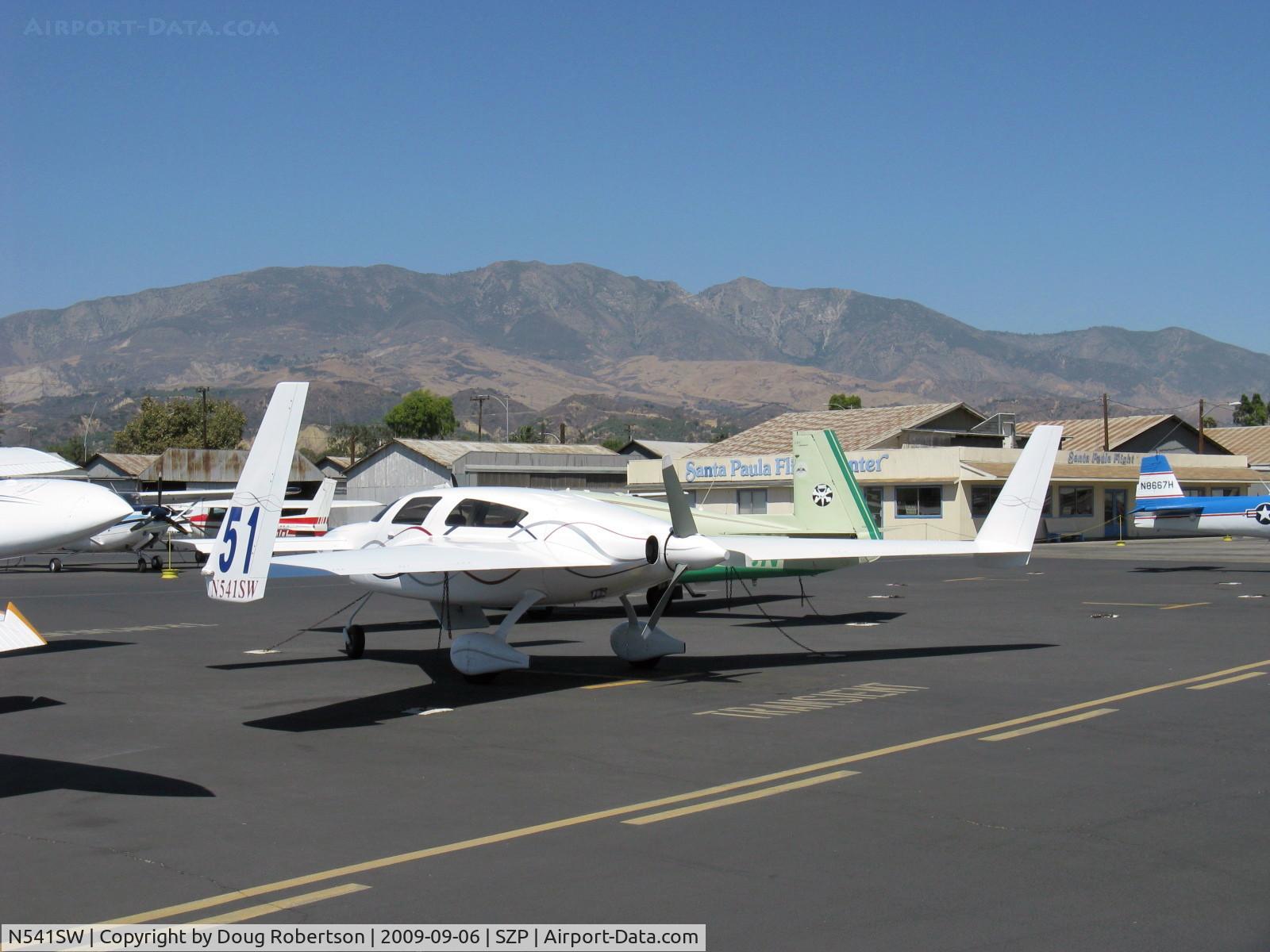 N541SW, 2006 Velocity Velocity SW-1 C/N 406, 2006 Schoorl/Woolston SW-1 VELOCITY XL four place canard, Continental IO-550-N 310 Hp pusher